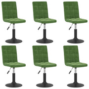 Vetonek Sillas de comedor giratorias 6 unidades terciopelo verde oscuro