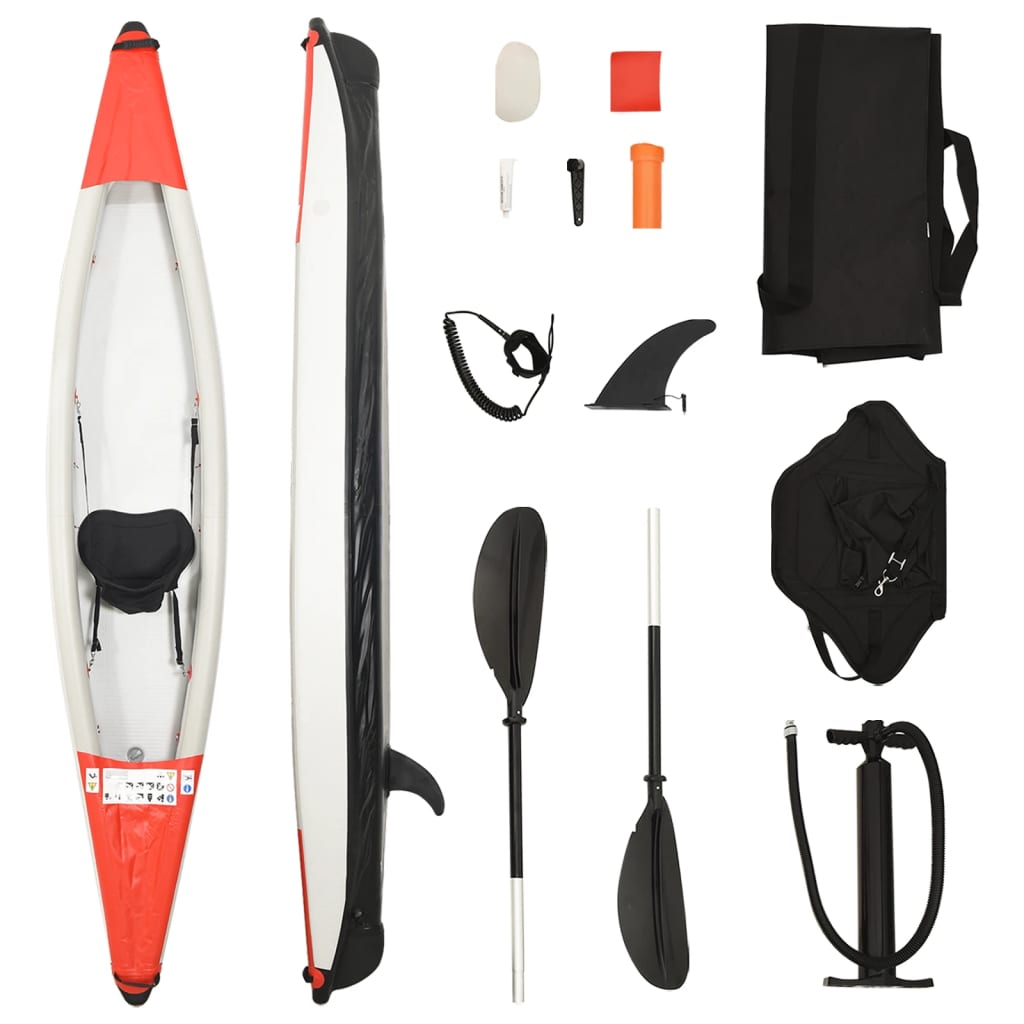 Vetonek Kayak inflable poliéster rojo 375x72x31 cm