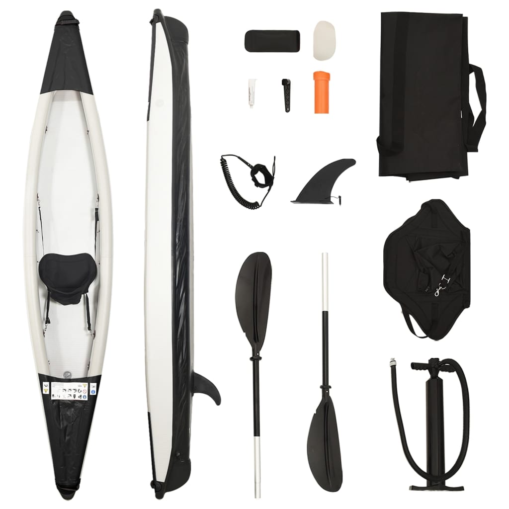 Vetonek Kayak inflable poliéster negro 375x72x31 cm