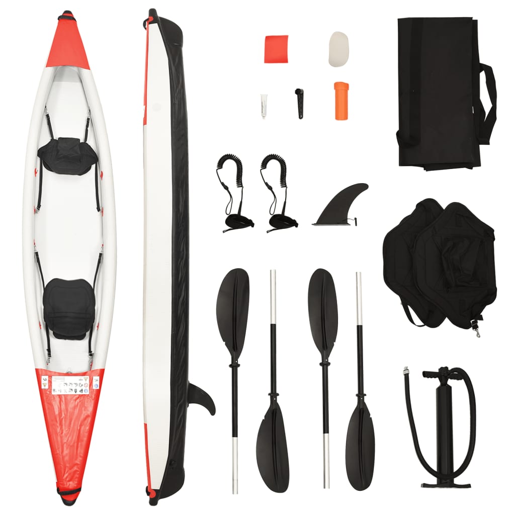 Vetonek Kayak inflable poliéster rojo 424x81x31 cm