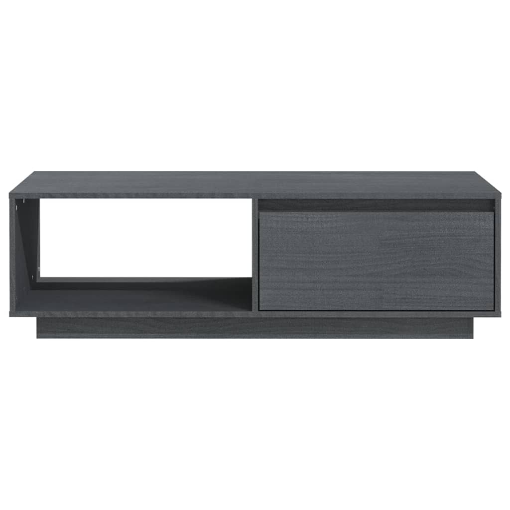 Mesa de centro de madera maciza de pino gris 110x50x33,5 cm vidaXL