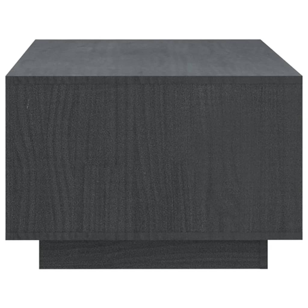 Mesa de centro de madera maciza de pino gris 110x50x33,5 cm vidaXL