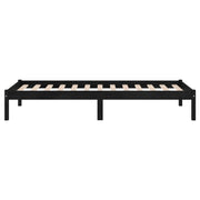 Estructura de cama sin colchón madera maciza negro 100x200 cm v2370 - Vetonek