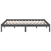 Estructura de cama sin colchón madera maciza gris 120x200 cm - Vetonek
