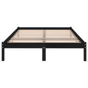 Estructura de cama sin colchón madera maciza negro 140x200 cm v2479 - Vetonek