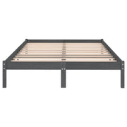 Estructura de cama sin colchón madera maciza gris 200x200 cm v2653 - Vetonek