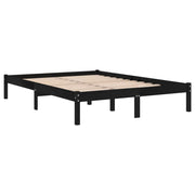 Estructura de cama sin colchón madera maciza negro 200x200 cm v2677 - Vetonek