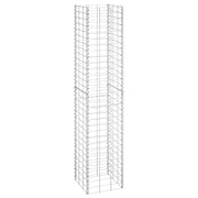 Jardineras de gaviones 3 unidades hierro 30x30x150 cm v3735 - Vetonek