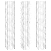 Arriates de gaviones 3 unidades hierro 30x30x200 cm v3742 Vetonek