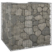Muro gaviones para contenedor basura galvanizado 110x100x110 cm v4213 Vetonek