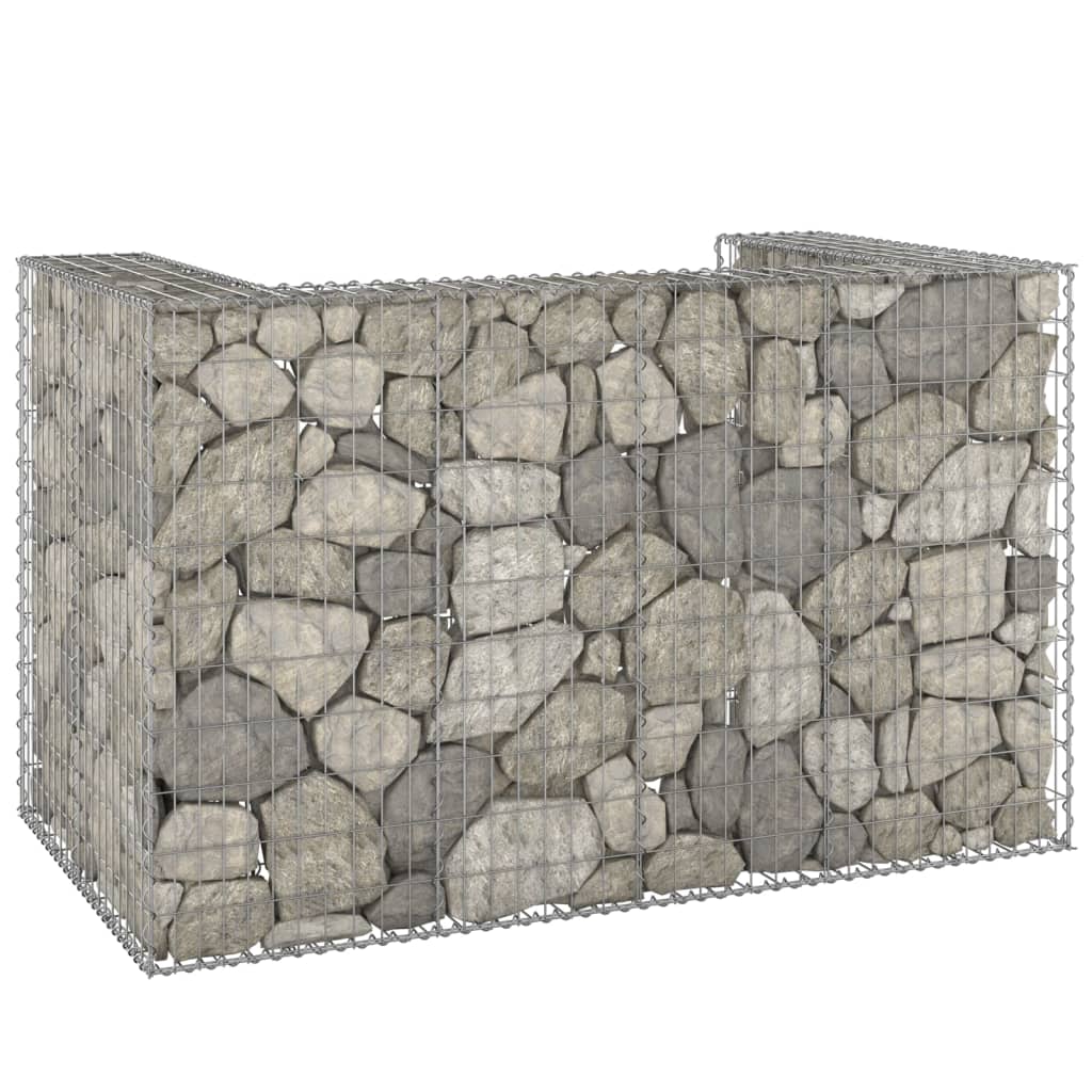 Vetonek Muro gaviones para contenedor basura galvanizado 180x100x110 cm