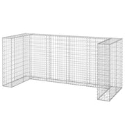 Vetonek Muro gaviones para contenedor basura galvanizado 254x100x110 cm