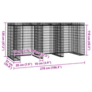 Muro de gaviones para contenedor de basura, estructura durable y protección ambiental - Vetonek