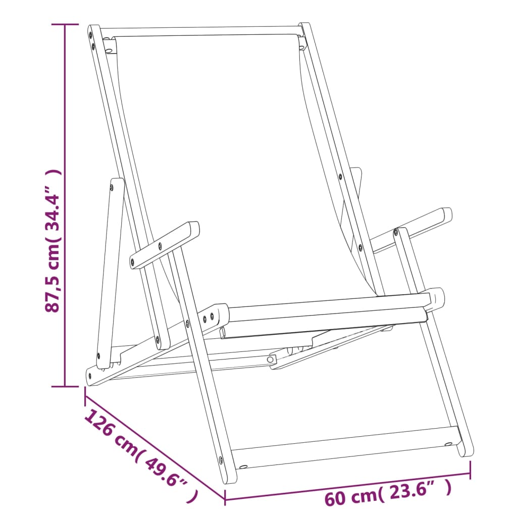 Silla de playa plegable de madera maciza de teca gris vidaXL