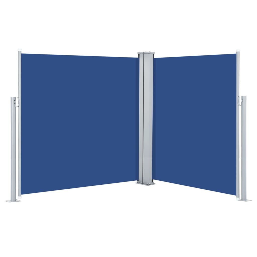 Toldo lateral retráctil azul 160x600 cm