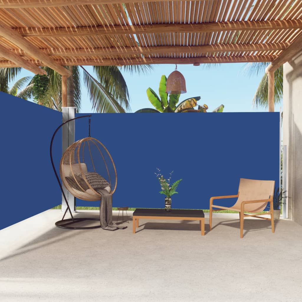 Vetonek Toldo lateral retráctil azul 180x600 cm