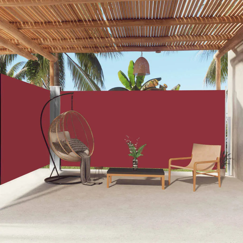 Vetonek Toldo lateral retráctil rojo 180x600 cm