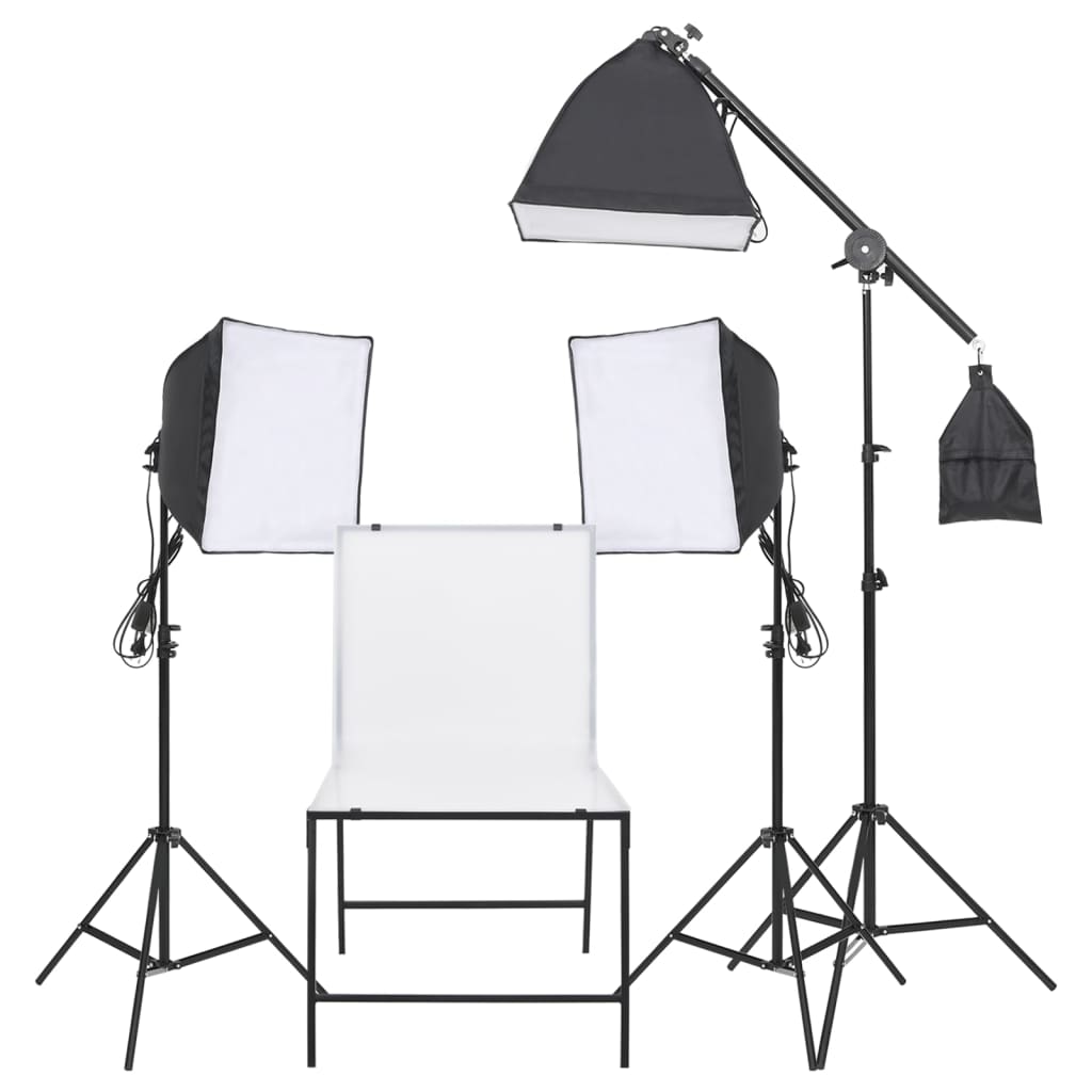 Vetonek Kit de iluminación de estudio fotográfico con mesa para bodegón