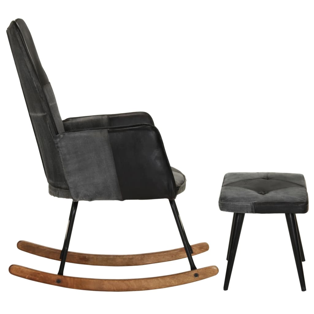 Mandatory with authentic leather stool and black canvas