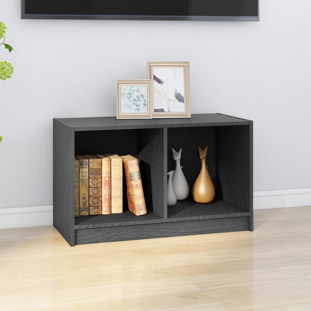 Gray pine pine wood tv furniture 70x33x42 cm