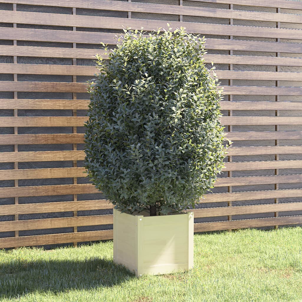 Jardinière en pin blanc massif 40x40x40 cm v3222 Vetonek