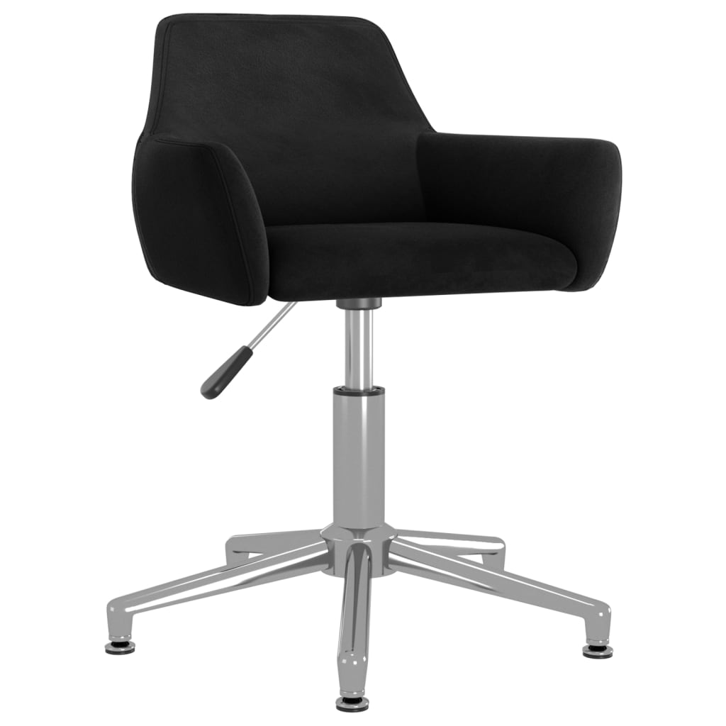 Vetonek Silla de oficina giratoria terciopelo negro