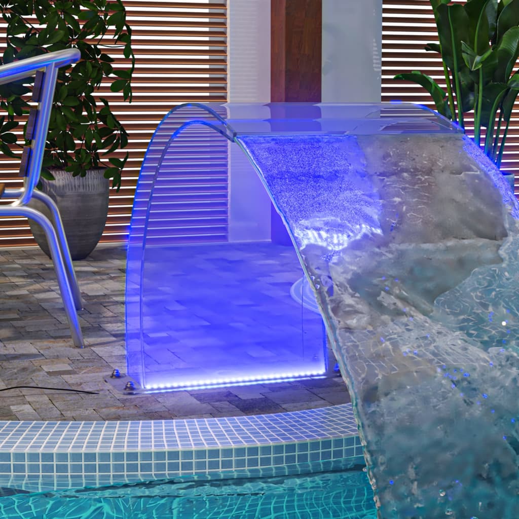 Vetonek Fuente de piscina con LED RGB acrílico 50 cm