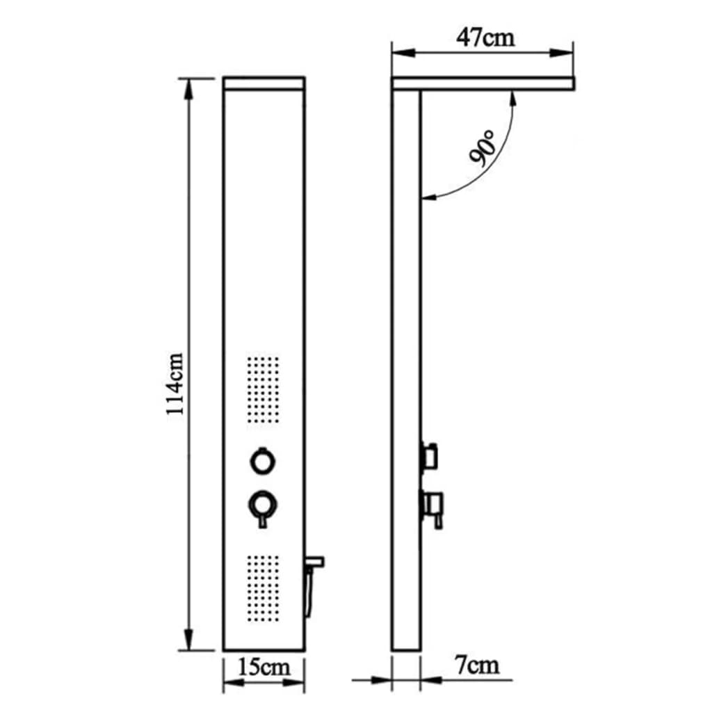 Sistema de panel de ducha acero inoxidable cuadrado vidaXL