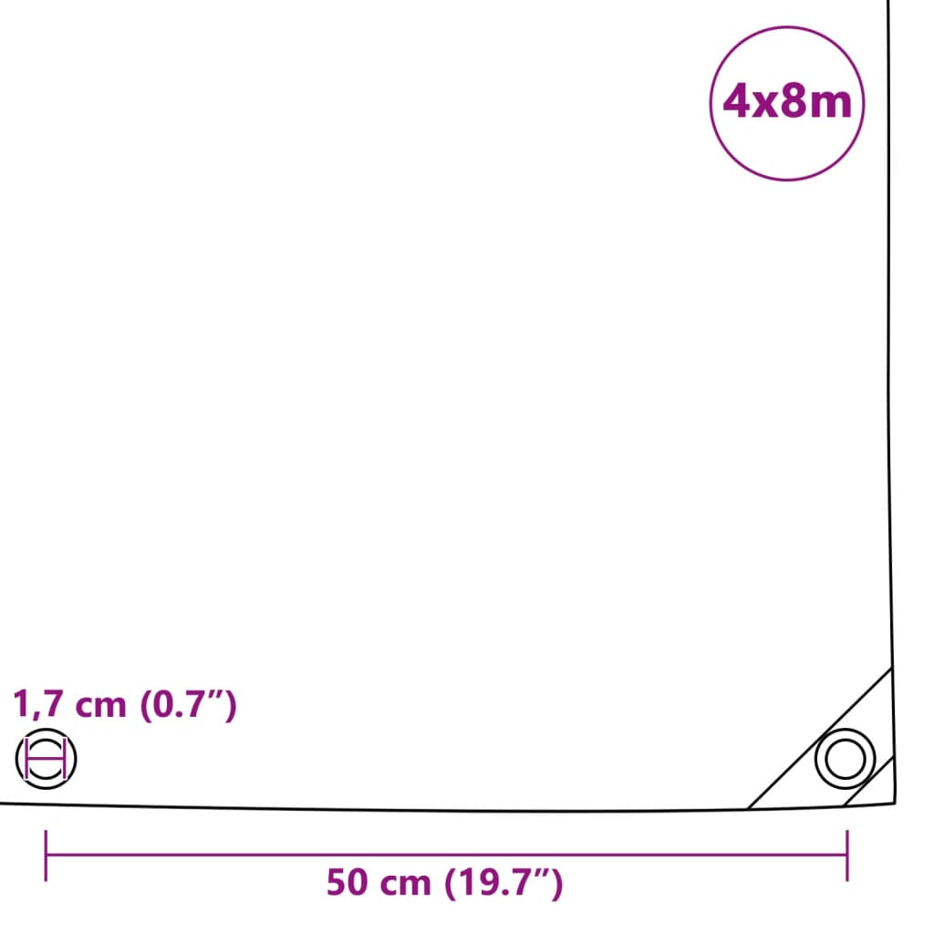 Leinwand 650 g/m² 4x8 m schwarz