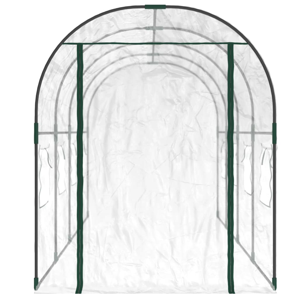 Invernadero PVC acero pintado polvo transparente 160x400x190cm vidaXL