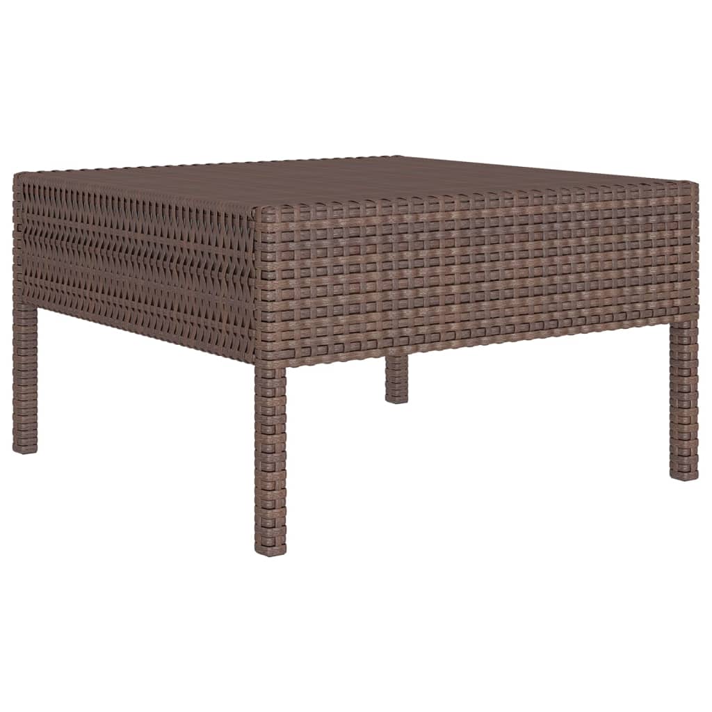 Set mobili da giardino 8 pezzi e rattan sintetico marrone