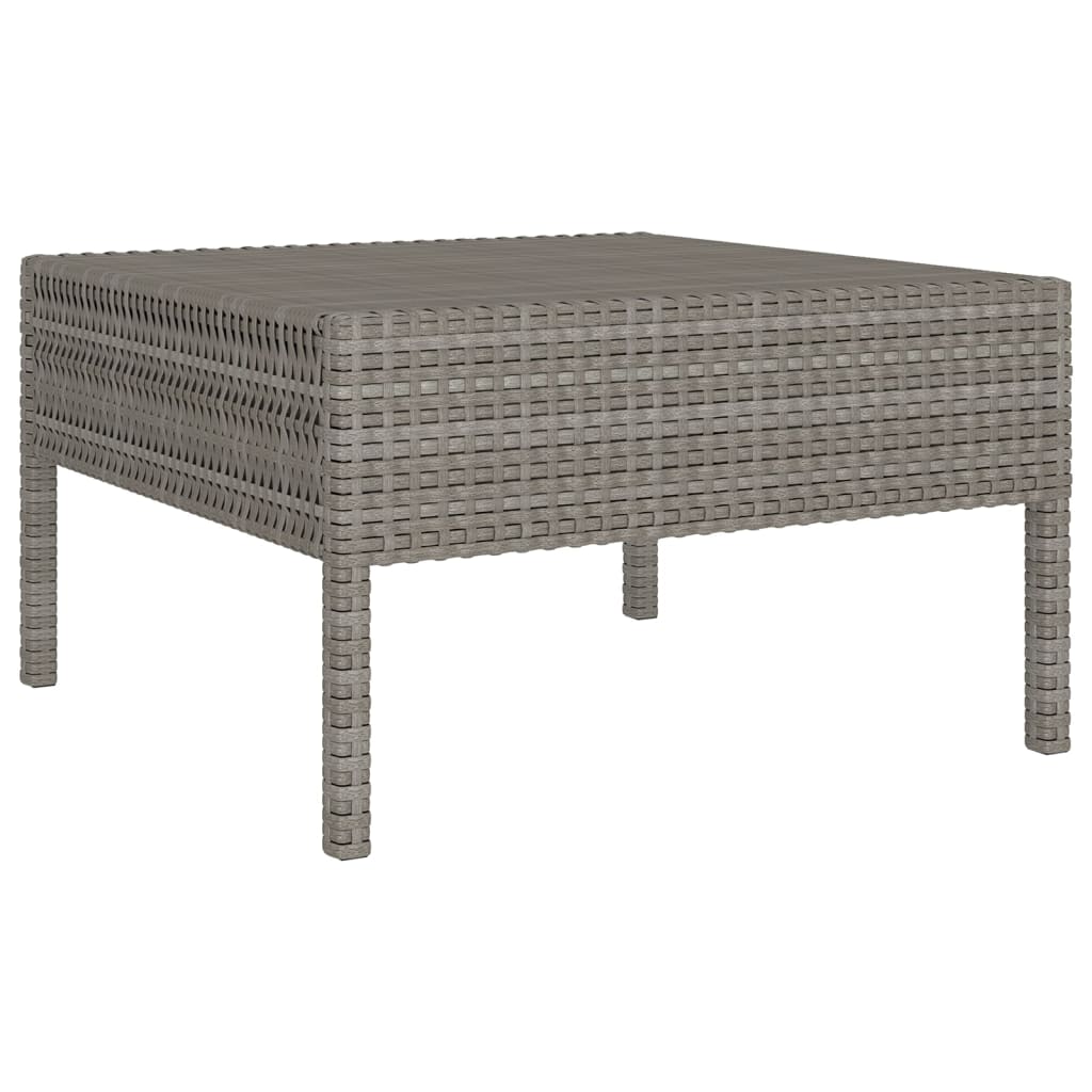 Garden furniture set and gray synthetic rattan cushions