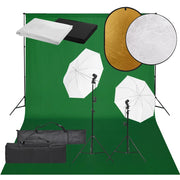 Kit de estudio fotográfico con set de luces, fondo y reflector v3003 Vetonek