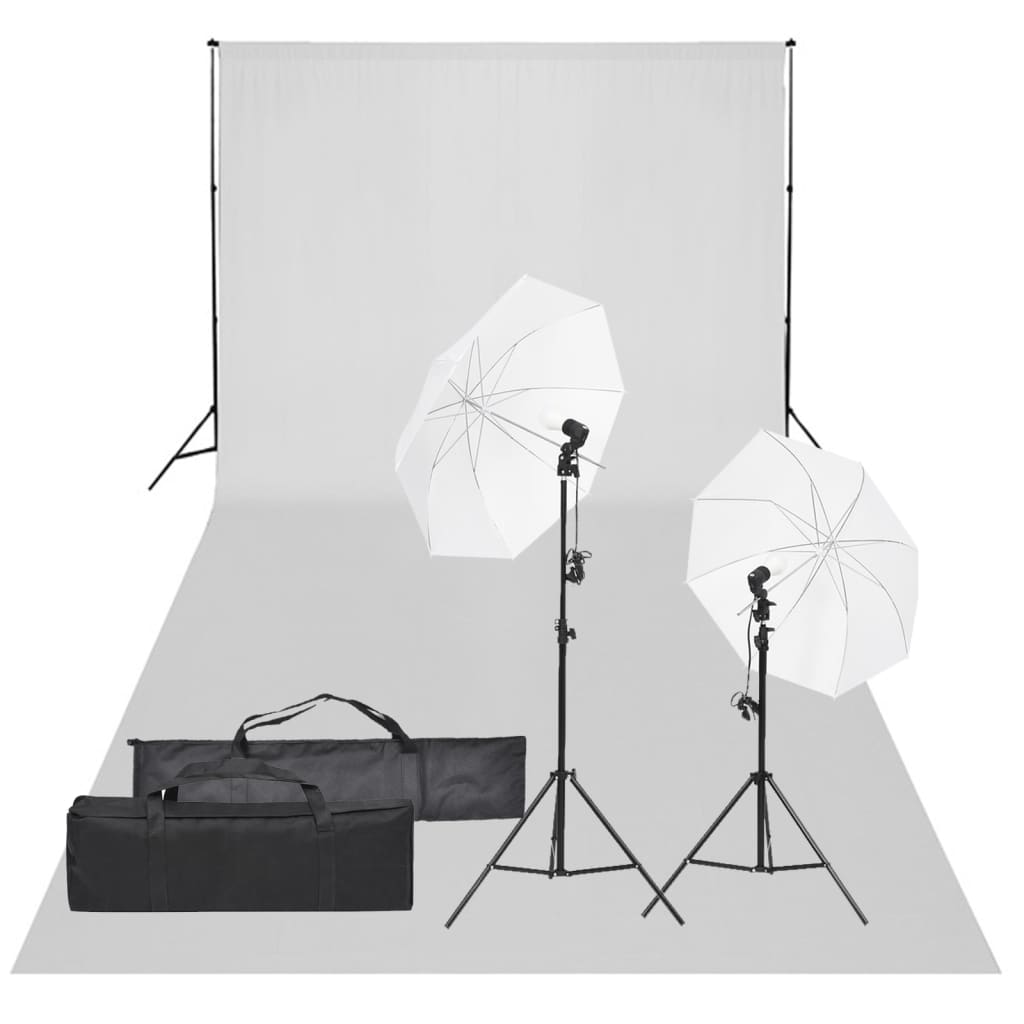 Vetonek Kit de estudio fotográfico con set de luces y fondo