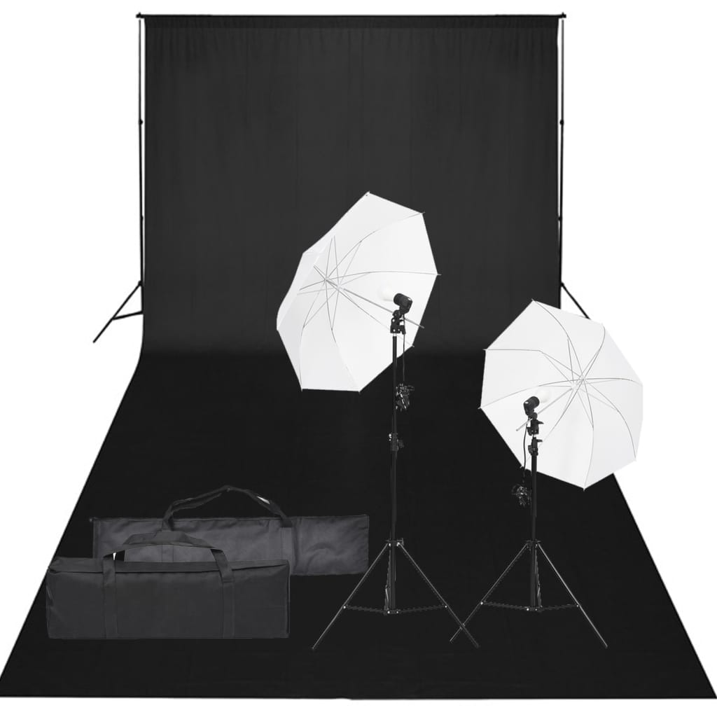 Vetonek Kit de estudio fotográfico con set de luces y fondo