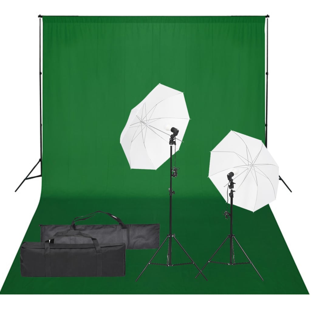 Vetonek Kit de estudio fotográfico con set de luces y fondo