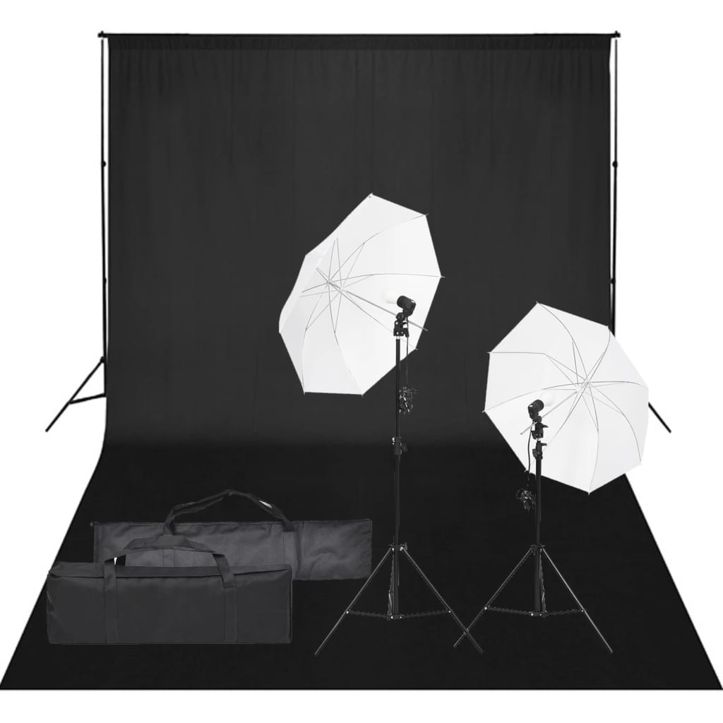 Vetonek Kit de estudio fotográfico con set de luces y fondo