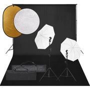 Kit de estudio fotográfico con set de luces, fondo y reflector v3256 Vetonek