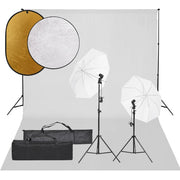 Kit de estudio fotográfico con set de luces, fondo y reflector v3263 Vetonek