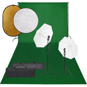 Kit de estudio fotográfico con set de luces, fondo y reflector v3270 Vetonek