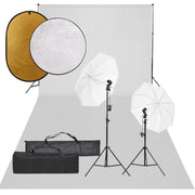 Kit de estudio fotográfico con set de luces, fondo y reflector v3294 Vetonek