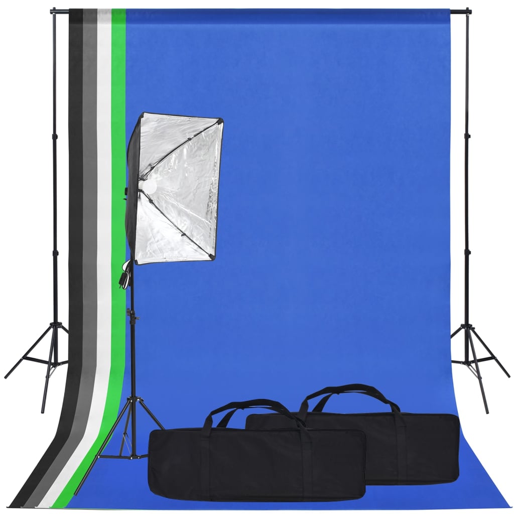 Kit de estudio fotográfico con softbox y fondo v3355 Vetonek