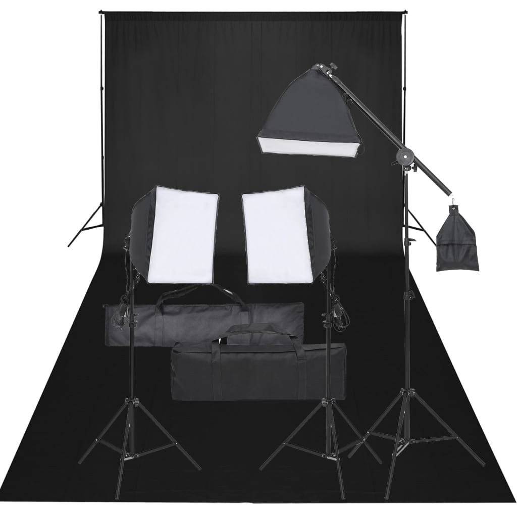 Vetonek Kit de estudio fotográfico con set de luces y fondo