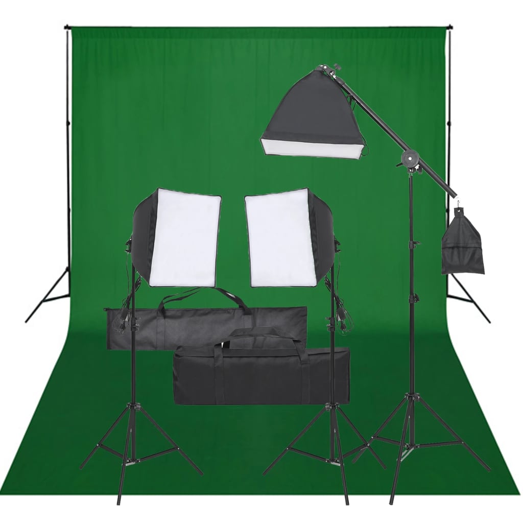 Vetonek Kit de estudio fotográfico con set de luces y fondo