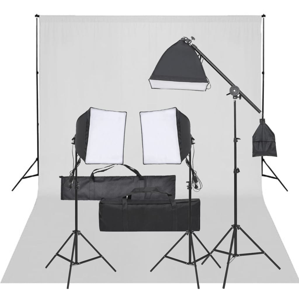 Vetonek Kit de estudio fotográfico con set de luces y fondo