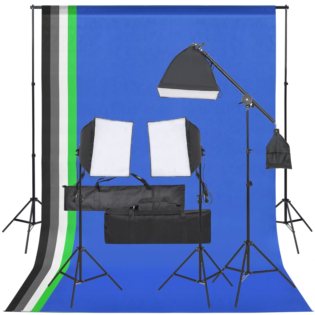 Vetonek Kit de estudio fotográfico con set de luces y fondo