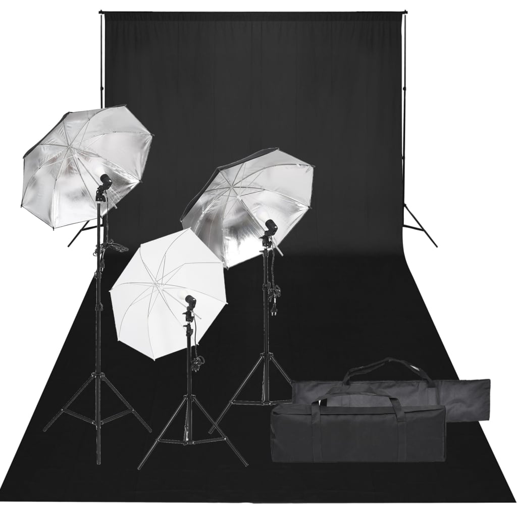 Vetonek Kit de estudio fotográfico con set de luces y fondo