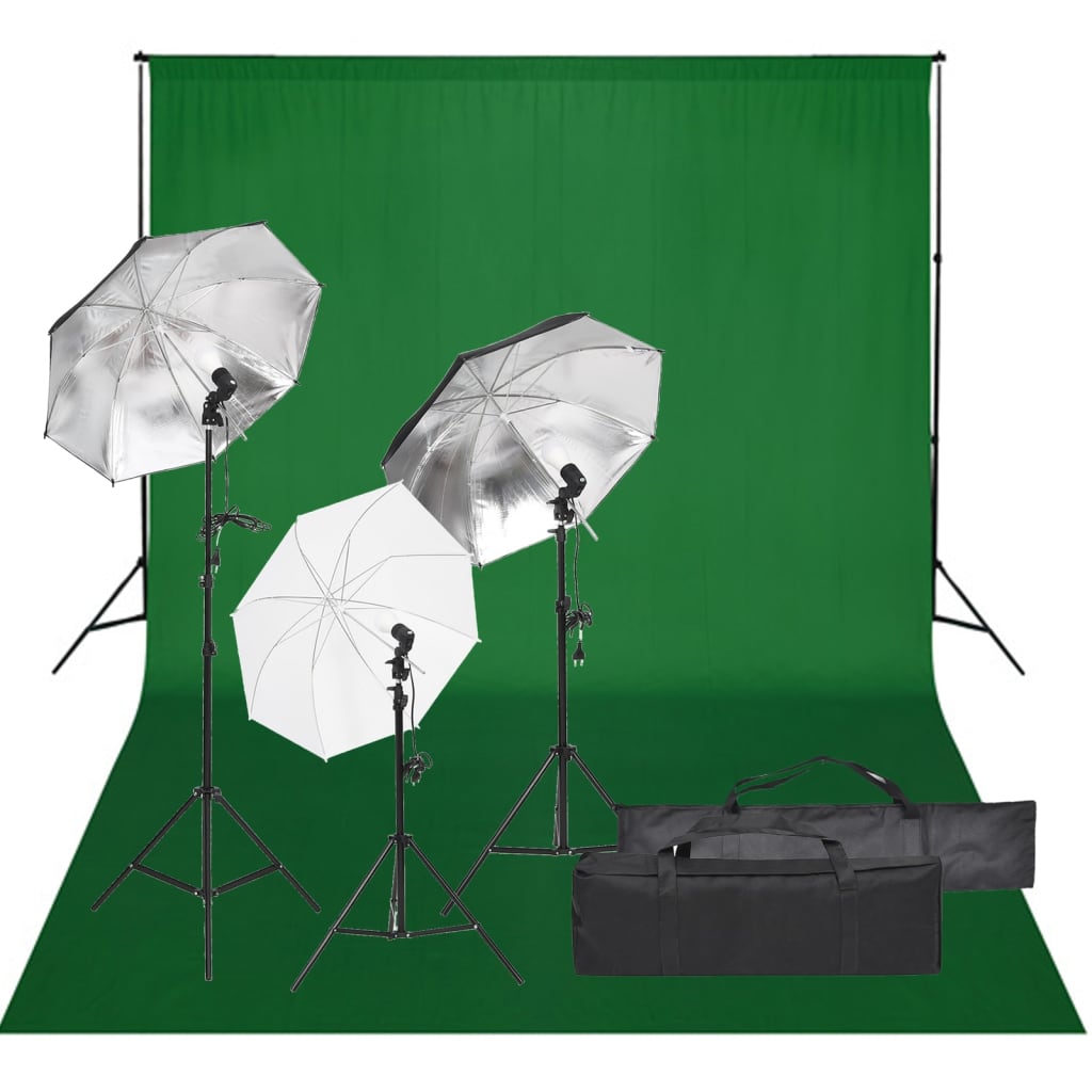 Vetonek Kit de estudio fotográfico con set de luces y fondo