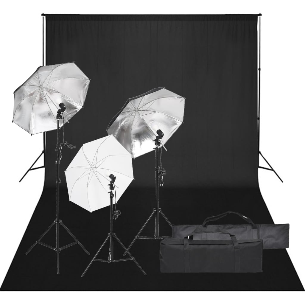 Vetonek Kit de estudio fotográfico con set de luces y fondo