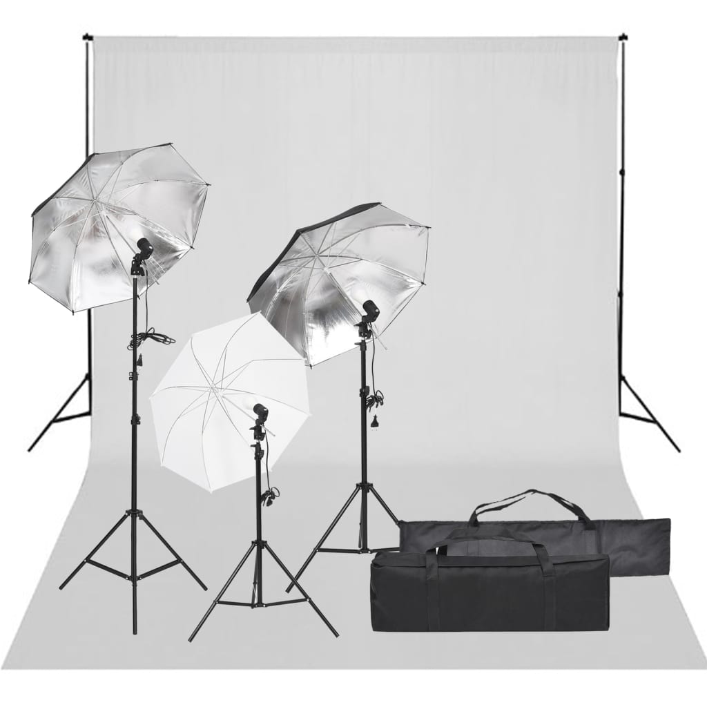 Vetonek Kit de estudio fotográfico con set de luces y fondo